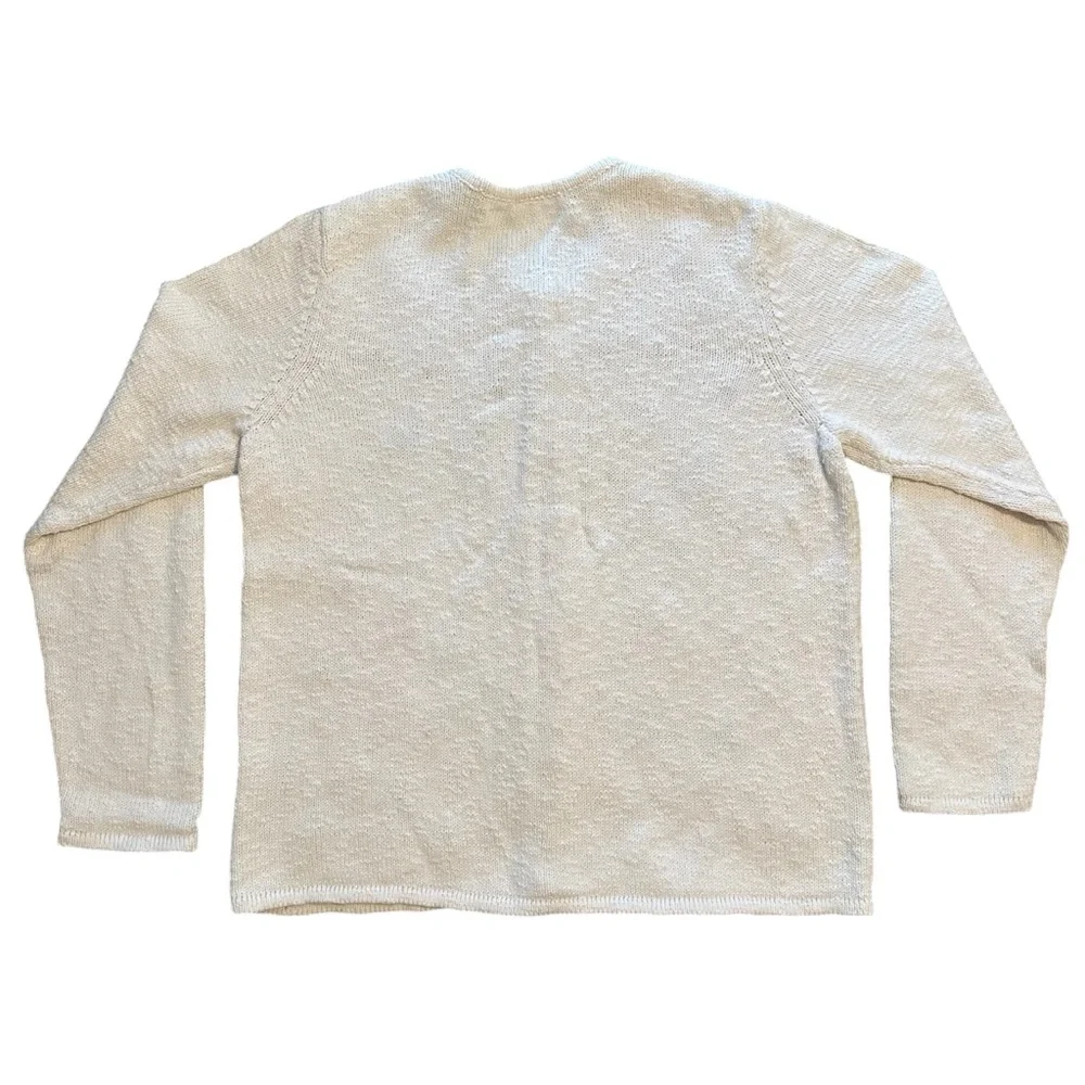 Vintage Northern Reflections Cream Embroidered Floral Button Cardigan Medium - Picture 10 of 11